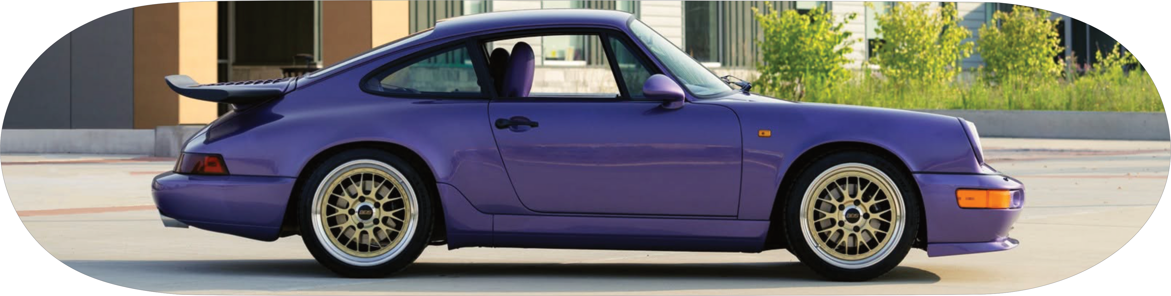 1990 964 C2 purple skateboard deck wall art