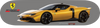 FERRARI 296 GTB yellow Classic skateboard wall art