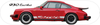 PORSCHE 930 red Classic skateboard wall art