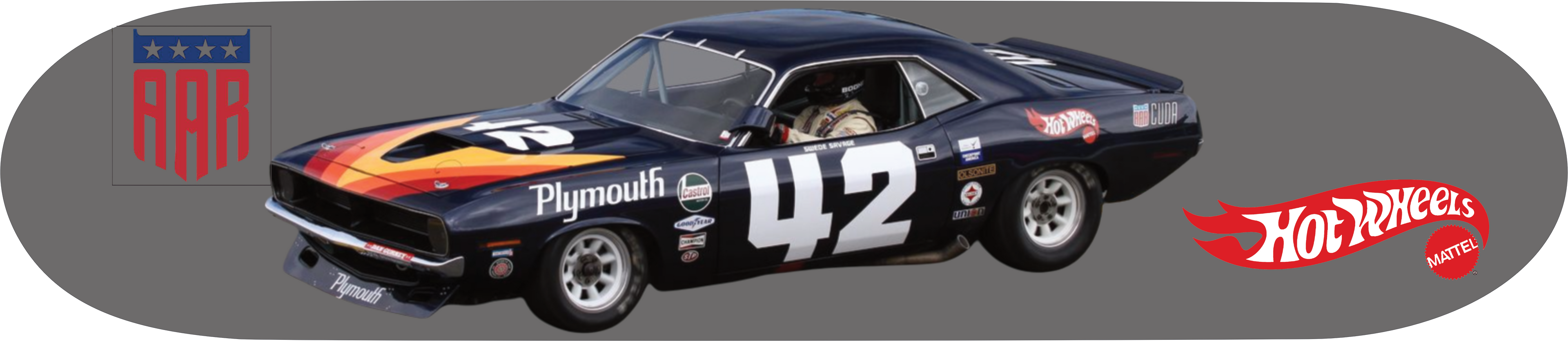 PLYMOUTH AAR CUDA TRANS AM RACE CAR Classic skateboard wall art