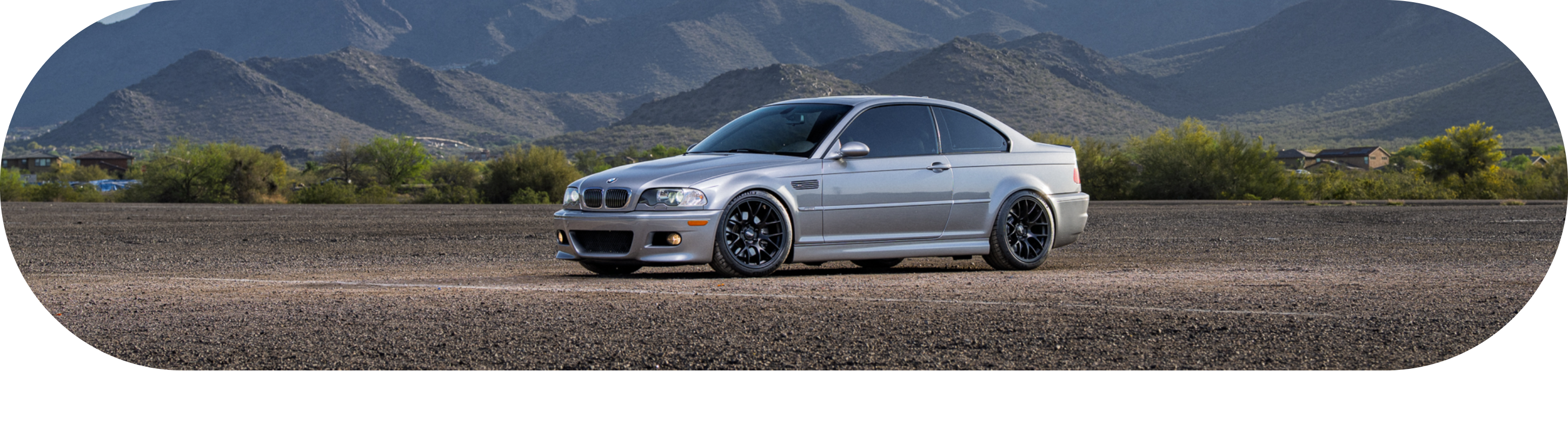 BMW M3 E46 silver skateboard wall art