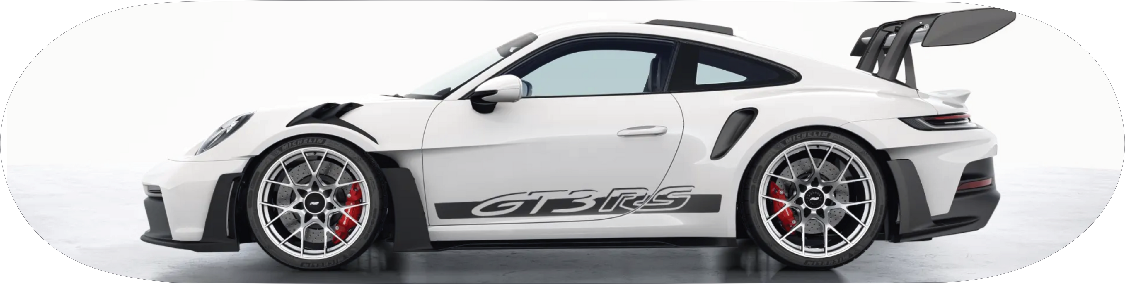 PORSCHE 911 GT3RS White, Classic Skateboard Deck, Wall Art