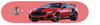 SHELBY GT500 SUPER SNAKE red classic skateboard garage art