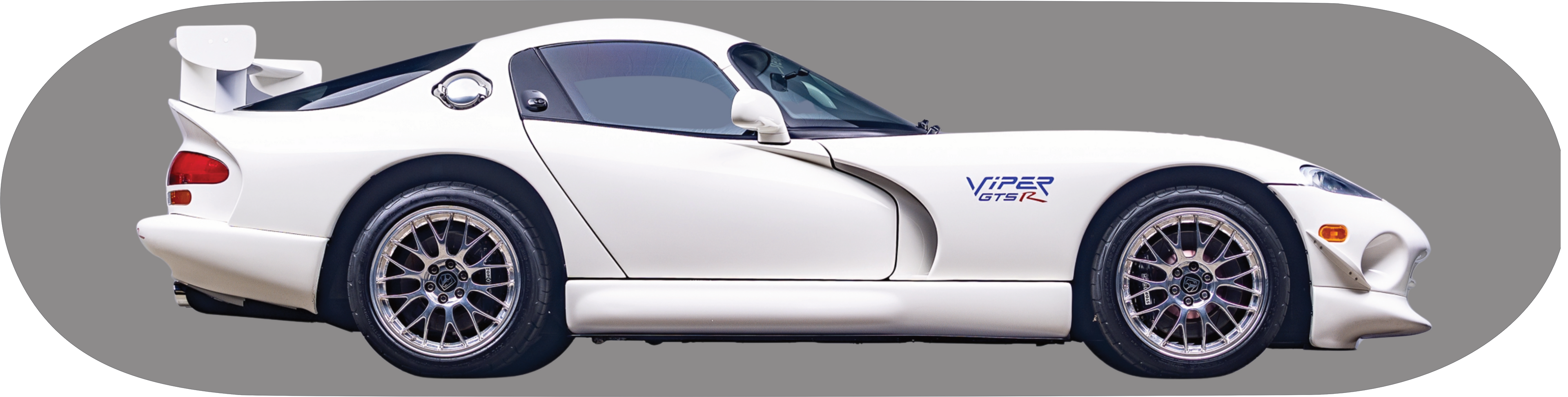 Viper GTS R white classic skateboad wall art