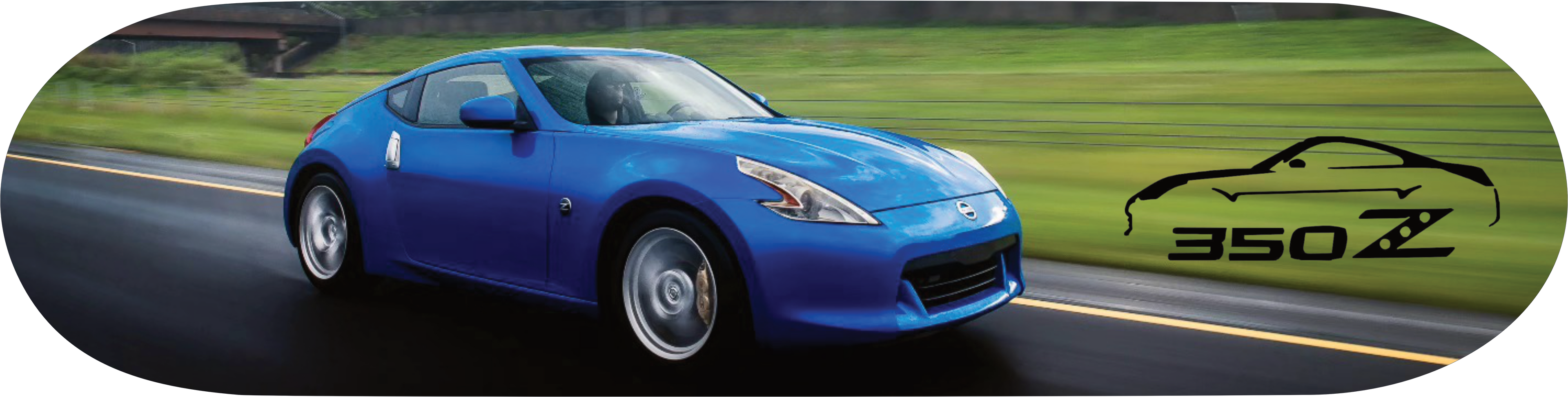 350Z Blue Custom Automotive Themed Skateboard Wall Art