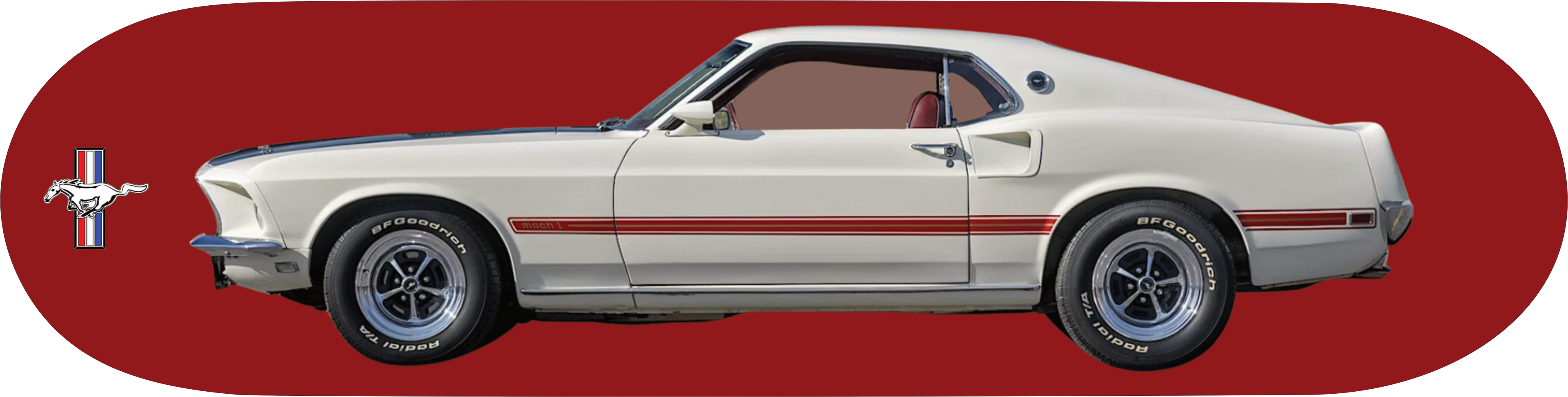 Ford Mustang Mach 1 custom skateboar deck, wall art