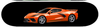 Orange C8 Chevrolet Corvette custom automotive themed skateboard deck wall art