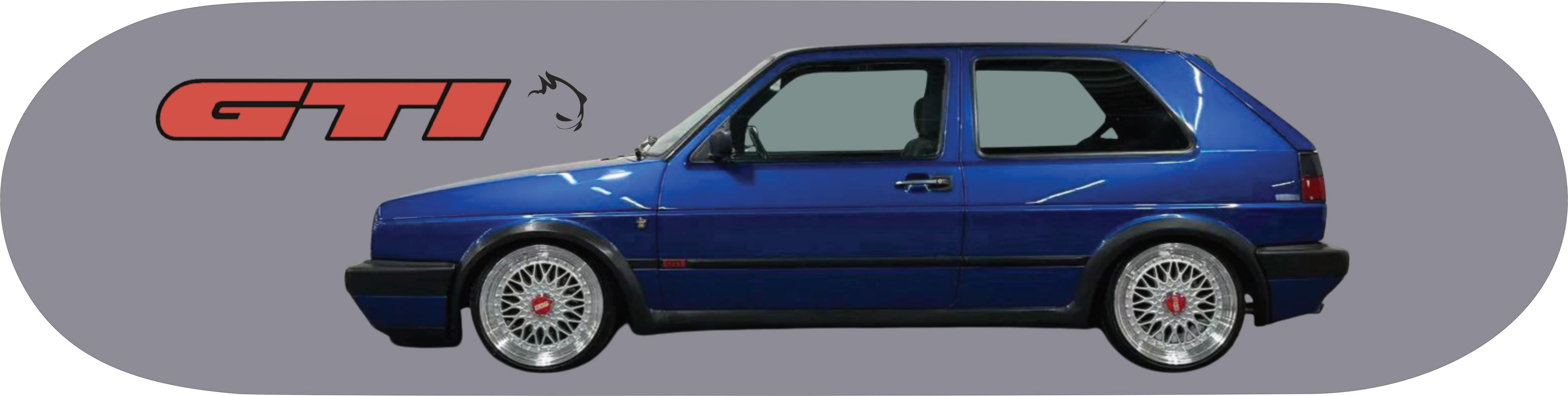 Volkswagen GTI Blue custom wall art skateboard
