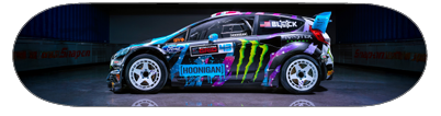 Ken Block Ford Fiesta Hoonigan gymkahna skateboard deck wall art