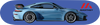Porsche 911 Manthey lt Blue, classic skateboard garage art