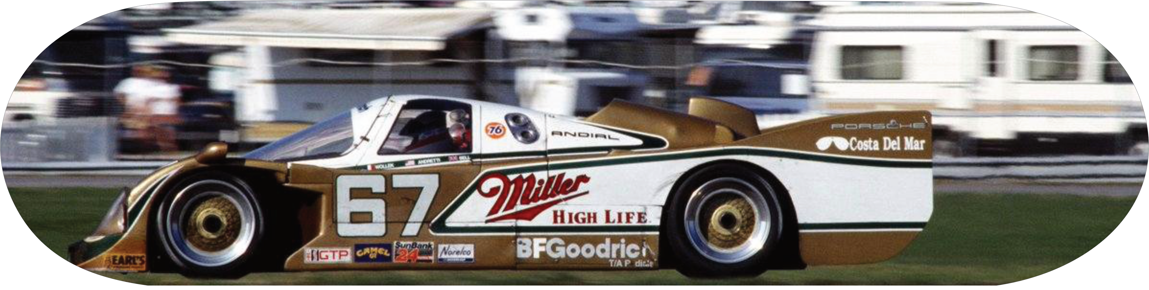 PORSCHE 962C Miller High Life skateboard deck, wall art