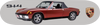 Porsche 914-6 red, wall art, skateboard