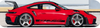PORSCHE 911 GT3 RS red/black skateboard auto wall art
