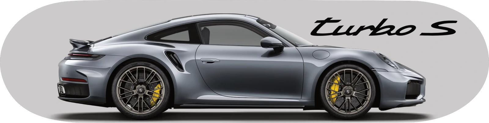 Horizontal AutoDeck featuring a silver sports car and Turbo S lettering